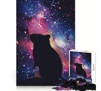 Silueta de Rata en la Galaxia, Rompecabezas de 1000 Piezas para Adultos, Regalo, desafío Mental, Juguete fácil de Usar, Corte preciso, (50x75cm)