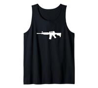 Silueta de Rifle Estilo AR-15 Camiseta sin Mangas
