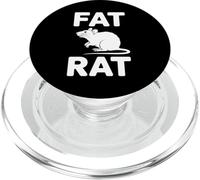 Silueta de roedor sarcástico Divertido de Rata Gorda PopSockets PopGrip para MagSafe