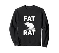 Silueta de roedor sarcástico Divertido de Rata Gorda Sudadera