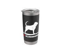 Silueta de sabueso simple - "Amo a mi sabueso" Vaso térmico de acero inoxidable de doble pared