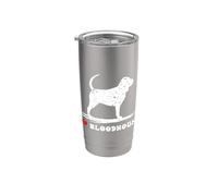 Silueta de sabueso simple - "Amo a mi sabueso" Vaso térmico de acero inoxidable de doble pared