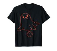 Silueta de Sello juguetona con Contorno de alegría de Bola Camiseta