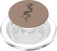 Silueta de Serpiente Ball Python Keeper - Marrón PopSockets PopGrip para MagSafe