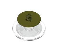 Silueta de Serpiente Ball Python Keeper - Verde PopSockets PopGrip para MagSafe
