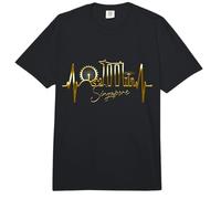 Silueta de Singapur Latido del corazón Asia Singapura Comfort Colors Adult Heavyweight T-Shirt
