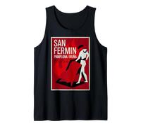 Silueta De Toro Minimalista Pamplona España San Fermín Camiseta sin Mangas