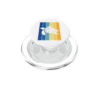 Silueta de Tortuga Marina Vintage Playa océano Fauna PopSockets PopGrip para MagSafe