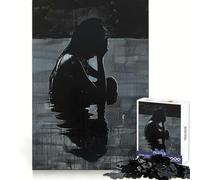 Silueta de Tristeza Rompecabezas de 1000 Piezas para Adolescentes Recuerdo Mejora Relajación Mente Obra de Arte de Corte nítido 50x75cm