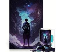 Silueta de un Dios cósmico, Rompecabezas de 1000 Piezas para Adolescentes, Juguete para desarrollar la lógica, Ligero y Relajante, Corte preciso, Regalo clásico 50x75cm