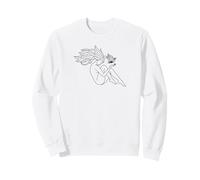 Silueta de una Mujer con un pájaro Sudadera