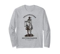 Silueta de Yellowstone Dutton Ranch Cowboy Montana Manga Larga
