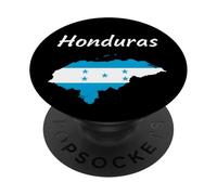 Silueta del Mapa de la Bandera Nacional de PopSockets PopGrip Adhesivo