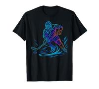 Silueta Deportes Puck Atleta Acción Arte Hockey Jugador Camiseta