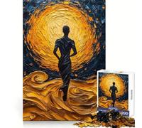 Silueta en empaste Paisaje Rompecabezas de 1000 Piezas para Adolescentes Rompecabezas Sólido Lógica Juguete Diversión Calma Corte de precisión Artículo de Santa Claus 50x75cm