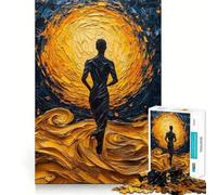 Silueta en empaste Paisaje Rompecabezas de 1000 Piezas para Adolescentes Rompecabezas Sólido Lógica Juguete Diversión Calma Corte de precisión Artículo de Santa Claus 50x75cm