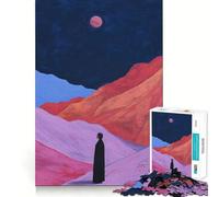 Silueta en un Paisaje onírico, Rompecabezas para Adolescentes, 1000 Piezas, Juguete de lógica Fina, pasatiempo Tranquilo, Pieza de colección de Arte de Bordes limpios 38x26cm