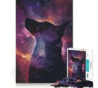 Silueta Galaxia para Adultos, Rompecabezas de 1000 Piezas, Juguete para Ejercicio Mental, Entretenimiento Suave, Diseño para Ensamblar, Regalo de Temporada 50x75cm