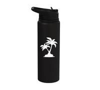 Silueta Palmera Hombres Mujeres Palmera Stainless Steel Insulated Water Bottle