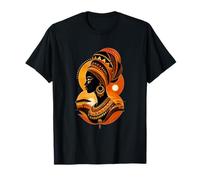 Silueta Reina Africana Atardecer Retrato Tribal Camiseta