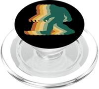 Silueta Retro de pie Grande Divertido gráfico de Sasquatch Caminando PopSockets PopGrip para MagSafe