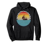 Silueta Retro Solo una Chica Que ama la música Rock de yate 2 Sudadera con Capucha