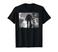 Silueta Soleada Caminando por la Ciudad del Fin del Norte Diseño de Arte Urbano Monocromo Moderno Fresco Hombre Ciudad Simple Personalidad Camiseta