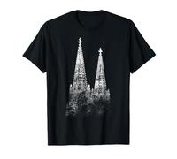 Silueta Vintage de la Catedral de Colonia Me Encanta Köln Camiseta