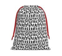 Siluetas de artes marciales estampadas bolsa de regalo con cordón para decoración de fiestas, cumpleaños, aniversarios