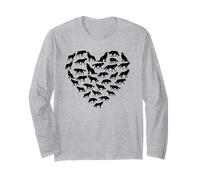 Siluetas De Lobo Formando Corazón Forma Animal Pack Diseño Manga Larga