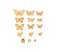 Siluetas de madera - Artemio - Mi Esencial - 21 Insectos - Colores Azul, Blanco, Beige