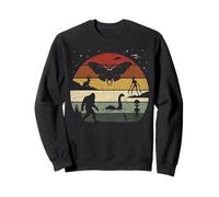 Siluetas Retro de críptidos con Criaturas legendarias Sudadera