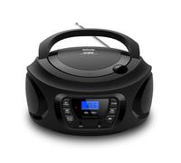 Silva Schneider PCD 25.1 - Reproductor de CD portátil con Radio FM PLL, Pantalla LCD, 30 emisoras, Entrada Auxiliar y Conector para Auriculares, alimentación/batería, Color Negro