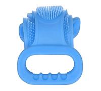 SILVANO Cepillo de Ducha para Espalda - Cinta de Goma Exfoliante - Incluye Asas en los Extremos - Superficies con Relieves - Largo de 75 cm - Ideal para Limpieza Profunda - Color Azul
