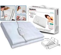 SILVANO Manta eléctrica Individual 150x80 cm calientacamas Mando Distancia Desmontable Funda Lavable a Maquina 60W 2 Niveles Temperatura Protección automatica contra Calentamiento Almohada