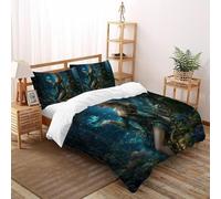 Silvano Reina Hechicera Juego De Funda Nórdica Impresión 3D Fantasía Microfibra Suave con Cremallera Oculta para Niños Y Adultos Ajuste Super King(260x220cm)