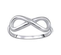 SILVEGO Anillo para Mujer INFINITY Infinito Plata de Ley 925