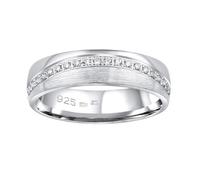 SILVEGO QRD8453W - Anillo de Boda para Mujer Plata 925 con Circonitas