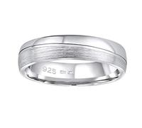 SILVEGO QRZLP012M - Anillo de Boda para Mujer y Hombre Plata 925