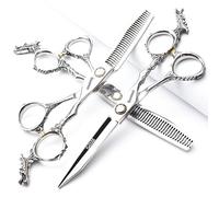 Silver 440c High Hardness Sharp Professional Hairdressing Scissors 6/7 Inch Salon Hairdresser Special Hair Cutting Cutting Scissors