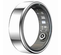 (Silver #8 18.2mm, Multicolor) R99 Smart Ring with Charging Case Support Heart Rate, Blood Oxygen, Sleep Monitoring - Black #8 18.2