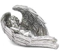 Silver Art Leonardo Collection - Figura Decorativa de ángel Durmiente querubín