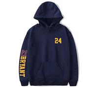 Silver Basic Baloncesto Sudadera con Capucha para Hombres y Mujeres Sudadera de Uso Informal Jersey 24 de Ropa Deportiva S,Azul B-3