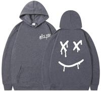 Silver Basic Cantante Popular Ropa Louis Tomlinson Sudadera para Hombre/Mujer Face Sudadera con Capucha Techwear Hoodie M,Gris Oscuro A-1