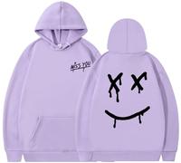 Silver Basic Cantante Popular Ropa Louis Tomlinson Sudadera para Hombre/Mujer Face Sudadera con Capucha Techwear Hoodie M,Morado Claro B-1