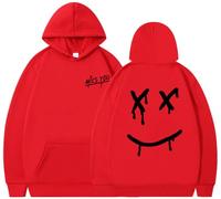 Silver Basic Cantante Popular Ropa Louis Tomlinson Sudadera para Hombre/Mujer Face Sudadera con Capucha Techwear Hoodie L,Rojo B-1