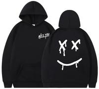 Silver Basic Cantante Popular Ropa Louis Tomlinson Sudadera para Hombre/Mujer Face Sudadera con Capucha Techwear Hoodie M,Negro-1