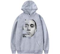 Silver Basic Cantante Sudadera Canserbero Vida Muerte para Hombre y Mujer Popular Rapero Hip Hop Nuevo álbum Muerte Logo Ropa para Fans de la Música XL,Gris D-1