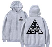 Silver Basic Cantante Sudadera Canserbero Vida Muerte para Hombre y Mujer Popular Rapero Hip Hop Nuevo álbum Muerte Logo Ropa para Fans de la Música L,Gris B-1