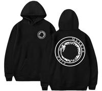 Silver Basic Cantante Sudadera Canserbero Vida Muerte para Hombre y Mujer Popular Rapero Hip Hop Nuevo álbum Muerte Logo Ropa para Fans de la Música S,Negro A-1